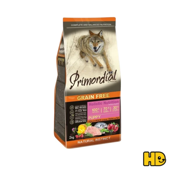 Primordial Puppy Pollo e Pesce di Mare 2 kg crocchette grain free per cuccioli