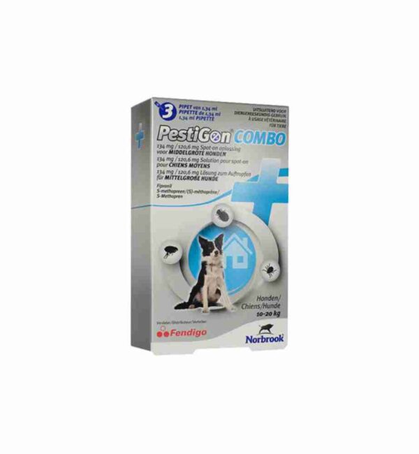 Pestigon Combo Spot-On - Antiparassitario per Cani (10-20 kg) - 3 Pipette